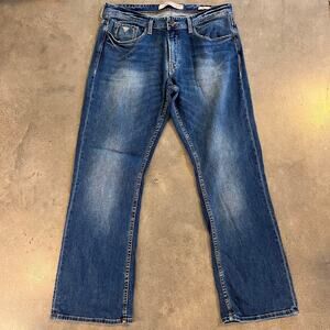 GUESS Jeans Regular Boot cut blue denim Mens 36 x 30 casual pants straight
